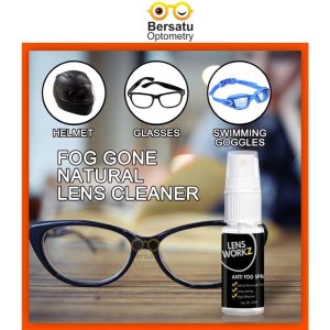 LENS WORKZ Anti Fog Spray For Glasses Spectacle Safety Goggles Lens Cleaner Spray Anti Kabus Cermin Mata 20ml Eyewear