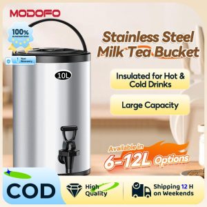 【COD】MODOFO upgrade A must-have for family gatherings Camping and picnic tools Stainless Steel Water Dispenser Hot Cold Tong Coffee Milk Tea insulated Termos Milk Pot Barrel Thermos Milk Tea Bucket Kitchenware Campaign Hiking