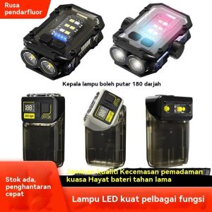 Lampu Suluh Kecerahan Tinggi LED Pelbagai Fungsi Lampu Rantai Kunci Boleh Dicas semula Lampu Kerja Lampu Amaran Kecerahan Tinggi Lampu Perkhemahan Portable Home