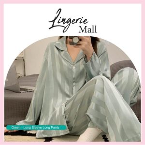 [Live Promo] Baju Tidur Perempuan Satin Women Pyjamas Satin Pyjamas Short Sleeve Long Pants Long Sleeve Long Pants Pyjamas Set WCO338