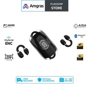 Amgras Spacebuds Ⅳ Pro Bone Conduction Earphone Bluetooth Earbud Wireless Gaming Earbuds Noise Reduction waterproof/sweat