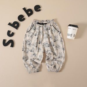 Ready Stock Kids Cargo Pants Unisex - Boys & Girls Cargo Pants, Children's Trousers, Track Pants - Breathable & Sun Protection-zlch
