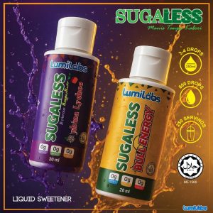 SUGALESS Pemanis Tanpa Gula 20ml – Pilih Perisa (Rybina Lychee / Bull Energy)