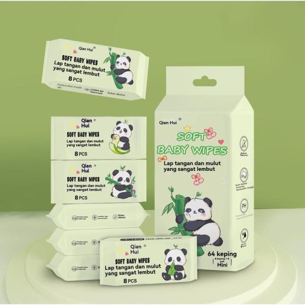 Tisu Basah Mini, Beg Kecil, Mudah Alih, Sesuai untuk Mulut Bayi, Untuk Kanak-kanak, Tisu Basah Bayi tissue face Baby Wipes wet  tissue Remover topan jual