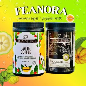 FEANORA  Coffee Latte dan Chocolate Dengan Psyllium Husk