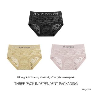 ​Magic Will Set 6in1 Seluar Dalam CottonAir Pro Anti Bau Tinggi Renda Halus Bernafas Tiada Garisan Tahan Lasak​