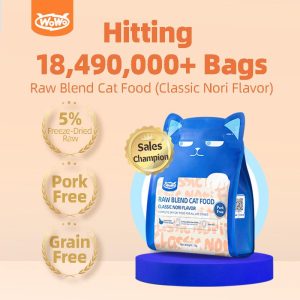 Makanan Kucing WOWO Raw Blend 1kg (Rasa Nori Klasik)
