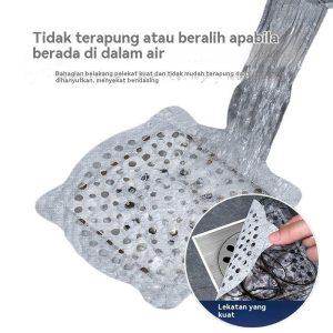 Pelekat Parit Grid Pelekat Diri Pakai Anti-Tersumbat Anti-Serangga Anti-Rambut Tandas Bilik Mandi Dapur Sinki Penapis Jaring Supplies