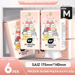 【6 Pek】Botare Tisu Gantung Lembut & Mesra Kulit 4 lapis 800 helai Saiz 140*175mm