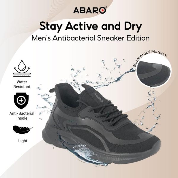 ABARO Men Water Resistant Antibacterial Sneakers Kasut Lelaki Kerja W2822