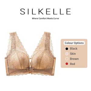Bra Musim Panas, Ultra-nipis, Gesper Depan Sejuk, Renda, Punggung Cantik, Bernafas, Anti-Kendur, Payudara Sisi, Ou Ruofeng