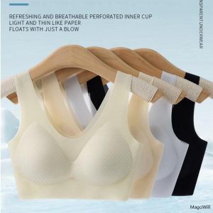 ​Magic Will Bra Sukan Ice Silk Anti Gelincir Angkat 360 Auto Fit Ultra Nipis Bernafas​