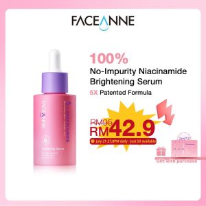 FaceAnne 5% 0 Impurity Niacinamide Brightening Serum - For All Skin Types | Hypoallergenic | Day & Night Use | With Vitamin C | Fades Blemishes, Evens Out Skin Tone, Lightens