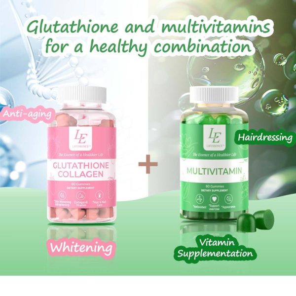 Gummies Kolagen Glutathione, Lifessence, dengan Multivitamin supplement