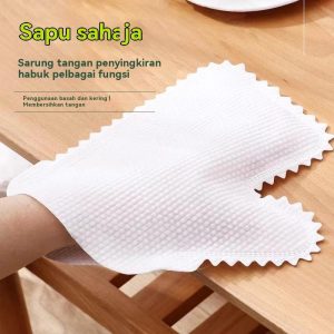 Sarung Tangan Pembersih Isi Rumah Pelbagai Fungsi Sarung Tangan Fabrik Bukan Pakai Bukan Tenunan Kain Pembersih Malas Kreatif Sarung Tangan Penyingkiran Habuk Anti Statik Gloves