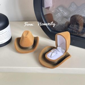 Kotak Cincin Topi, Woody Home7city, Kotak Barang Kemas Kreatif, Kotak Hadiah Kejutan, Sesuai untuk Hadiah Hari Valentine boleh laras shopping kotak & tong penyimpanan kotak & tong penyimpanan Supplies