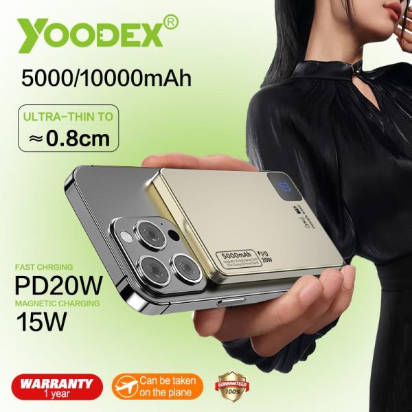 Yoodex Wireless magnetic power bank 5000/10000mAh PD20W Fast charging