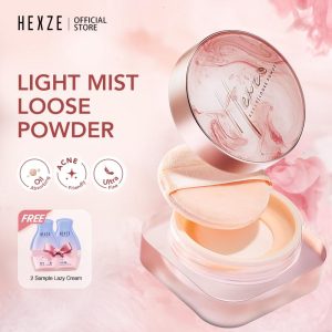 [NEW LAUNCH] HEXZE Light Mist Loose Powder Bedak Setting Ringan Berseri, Mengawal Minyak & Melembapkan Kulit