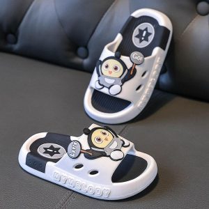 Kids Slippers Non-Slip Quick Drying Open Toe Super Soft Thick Sole SandalsHome Shower Bathroom Slipper for Little Kids Selipar Kanak-kanak