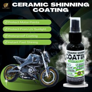 「Max Clean」Ceramic Shining Coating Motor 50 ML Sembur & Kilat Sekelip Mata Lindungi Cat Motor Dari UV Waterproof Tahan Lama Mudah Digunakan Anti Calar Anti Pudar Sesuai Untuk Semua Jenis Motor