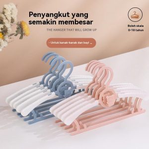 Penyangkut Pakaian Kanak-Kanak Plastik, Penyokong Pakaian Fleksible Rumah Tangga, Penyangkut Baju Bayi Yang Tidak Tergelincir, Rak Pengeringan Bayi Supplies