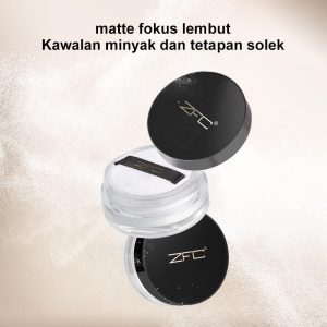 Bedak Tetapan Jelas Ilusi Meishi, ZFC Powder Makeup foundation alifsyukri