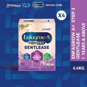 Enfagrow A+ Step 3 Gentlease 1.65kg x 4 - MindPro Susu Milk Formula - For Sensitive Tummies Children Food