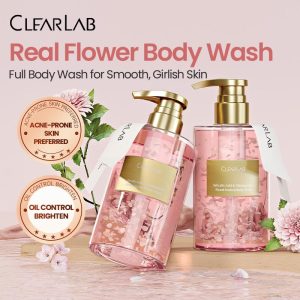 CLearLab Petal Nicotinamide & Salicylic Acid Brightening & Acne-Fighting Body Wash shower gel sabun putihkan kulit whitening soap