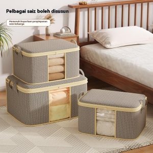 Corak Kunci Bukan Tenunan, Tingkap Terbuka, Selimut Sarung Selimut Kapas, Asrama Beg Penyimpanan, Beg Pengemasan Baju Bergerak Tahan Debu Pelbagai Fungsi Supplies