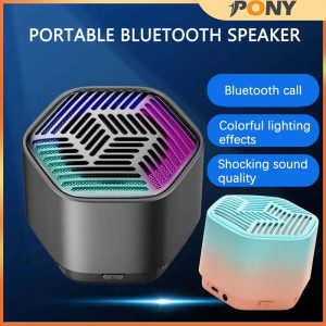 【Local Delivery】PONY  Mini Speaker, 360°Stereo Sound, Excellent Bass,Support Music and Calls, Portable Speaker, Wireless Bluetooth Speaker Audio Merah Support 2 units in series Power Waterproof