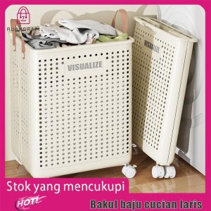 Bakul Cucian Lipat Besar untuk Rumah – Bakul Pakaian Kotor & Penyimpanan Serbaguna untuk Balkoni & Bilik Mandi