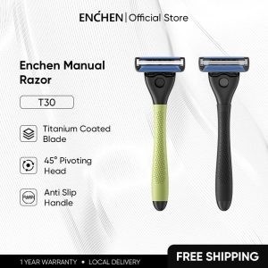 Enchen T30 Pencukur Manual Lelaki Keselamatan Keselesaan Pisau Tiga Lapis 45 Pencukur Boleh Laras