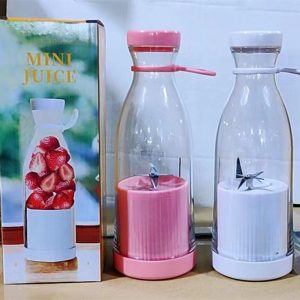 Cawan Jus Botol Wain Pengecas Wayarles USB 6-Bilah 4-Bilah Jus Mudah Alih Cawan Jus Buah-buahan (Warna Rawak)