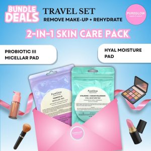 PUREGLOW Micellar & Moisture Pad Combo – Travel Friendly Set | 2in1 Bundle