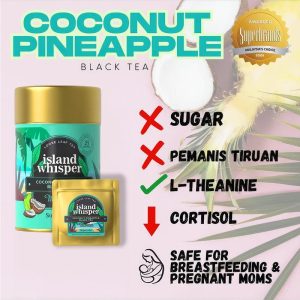 Supercube Coconut Pineapple Black Tea [Island Whisper] (Daun Teh Premium Berkualiti Tinggi Dengan Campuran Istimewa)