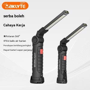 Tongkat Berjalan Boleh Dicas semula Lampu Amaran Merah Lampu Amaran Luaran Lampu Pemeriksaan Luaran Pembaikan Kereta Pelbagai Fungsi Lipat Lampu Kerja Magnet Kuat Portable Home