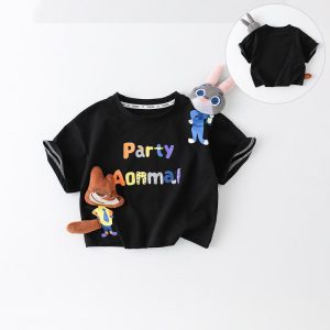 Baju-T Anak Patung Mewah 3D, untuk Lelaki, Tee Grafik Kartun Musim Panas, 2025, Sesuai untuk Berumur 3-10 Tahun, dengan Julat 90-140cm dan 9-34kg, AX777-ZLCH