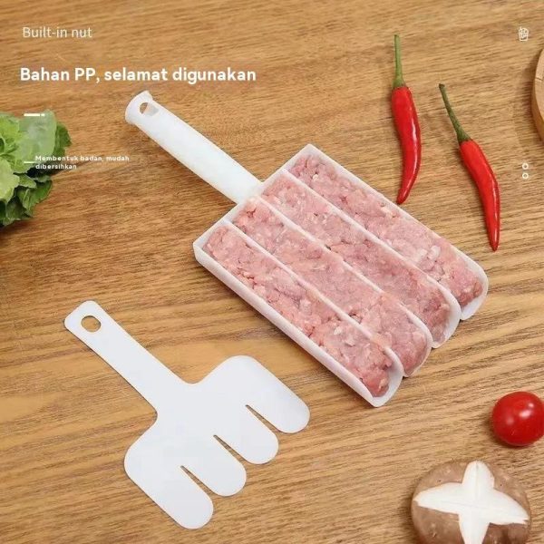 Pembuat Bebola Daging Isi Rumah Empat Pautan Tekan Bebola Daging Dapur Alat Pemerah Bebola Ikan Tidak Melekat Kitchenware Utensils