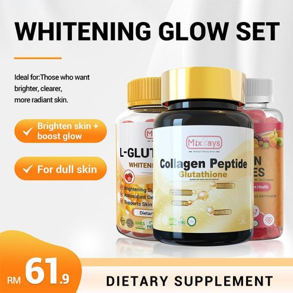【MixSays】Set Suplemen Glow Kulit | Untuk Kulit Cerah & Berseri