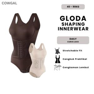Baju Dalam Wanita COWGAL Gloda – Body Suit Selesa dengan Cangkuk Depan & Bukaan Bawah