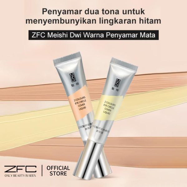 【Asli rasmi】Krim Beg Mata, ZFC, Dua Warna, Concealer Mata, Menutup Bintik, Alur Lirang, Tanda Jerawat, Concealer Muka, Lingkaran Hitam