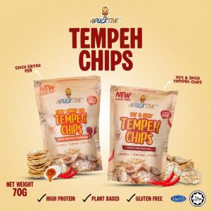 NEW LAUNCH Aducktive Kerepek Tempeh Perisa Telur Masin Pedas / Pedas 70g | Tempeh Chips Spicy Salted Egg / Hot & Spicy 70g
