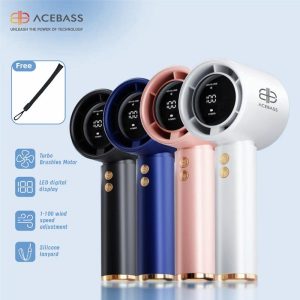 Kipas Tangan Berkelajuan Tinggi 100 Tahap Model Baru Cooler Fan Portable Air Cooler Bateri Cooler Fan Cooling Hitam Merah Putih