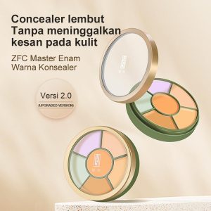 Asas Concealer, ZFC Meishi, 6 Warna, Tekstur Ringan, Kemasan Pusam, Sepanjang Hari
