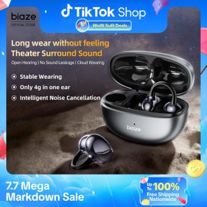 【COD】Biaze Bass 15 Klip Fon Telinga Terbuka, Fon Telinga TWS, Fon Kepala Wayarles, Bluetooth5.4, Audio ENC, Pelancaran Baharu viaim earbuds Earphones Mic Headset Speaker Amplifier Electronic Wireless