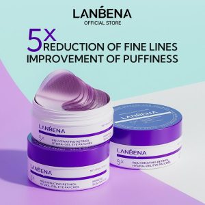 【Official】LANBENA Tampalan Mata Retinol Topeng Mata Anti-penuaan 30 Pasang-Mengurangkan garis-garis halus di pelbagai kawasan, mencerahkan kawasan mata, menegangkan kulit di sekeliling mata dan melembapkan secara mendalam， Ceramide， Hyaluronic