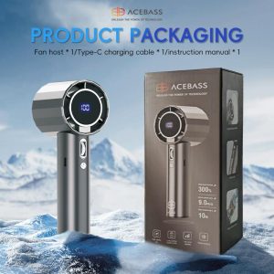 Kipas Mini Tangan 100 Kelajuan – Sejuk Macam Ribut Taufan! Bateri Usb