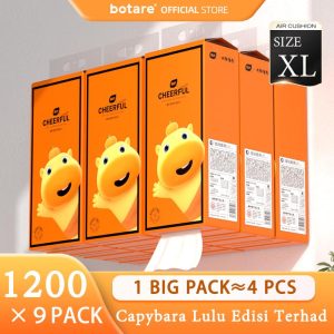 Botare Capybara Lulu, Koleksi Bersempena, Kusyen Udara Deluxe, Kertas Tisu Selesa, 4 Lapisan, 1200 Helaian