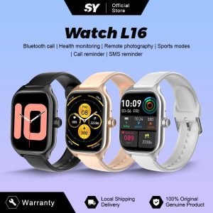 Jam Tangan Pintar, L16, Skrin Sentuh 2.01 inci, Panggilan Bluetooth, Muzik, Pemantauan Kadar Jantung, Pengecasan Tanpa Wayar, Jam Tangan Pintar Kesihatan, Sesuai untuk Lelaki dan Wanita, Serasi dengan Android dan IOS, Baharu pada 2025