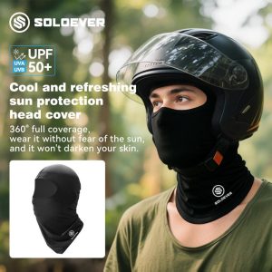 SOLOEVER UPF50+ Fishing Cycling Sunshade Outdoor Headscarf Half Face Mask CS Neck Warmer Headgear Sports Sukan Microfiber